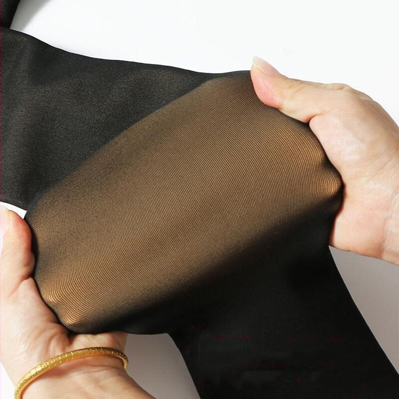 Mavy Fleece Leggings See-through Effect