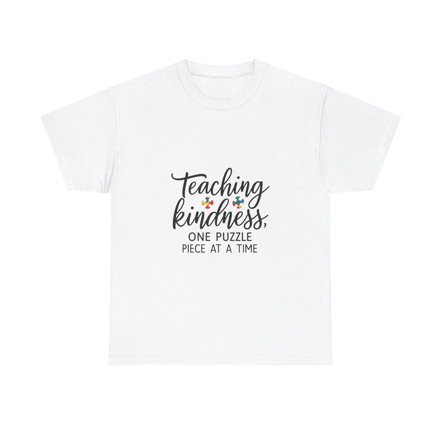 Teaching Kindness Autism Awareness T-Shirt – One Puzzle Piece at a Time - Thelittleesse