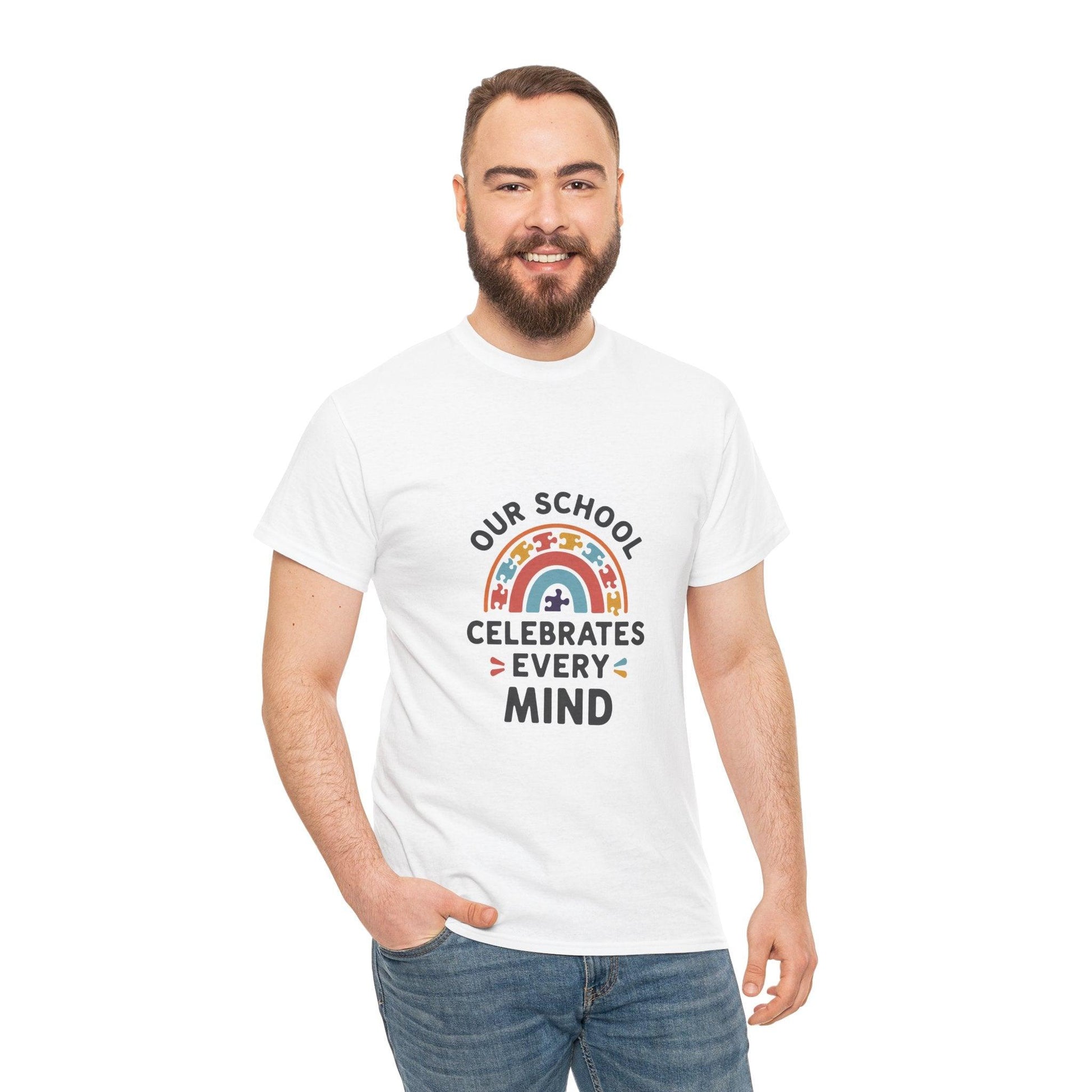 Our School Celebrates Every Mind T-Shirt – Support Autism Awareness - Thelittleesse