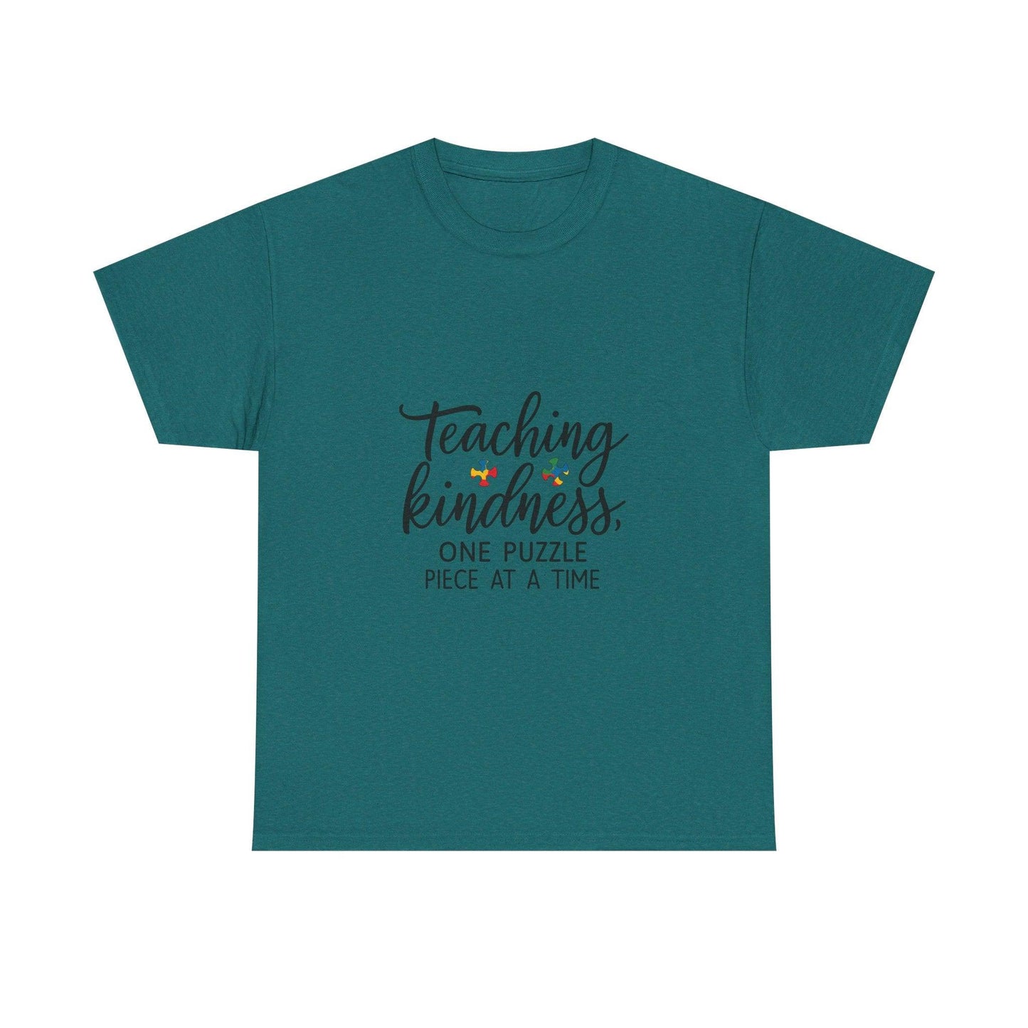 Teaching Kindness Autism Awareness T-Shirt – One Puzzle Piece at a Time - Thelittleesse