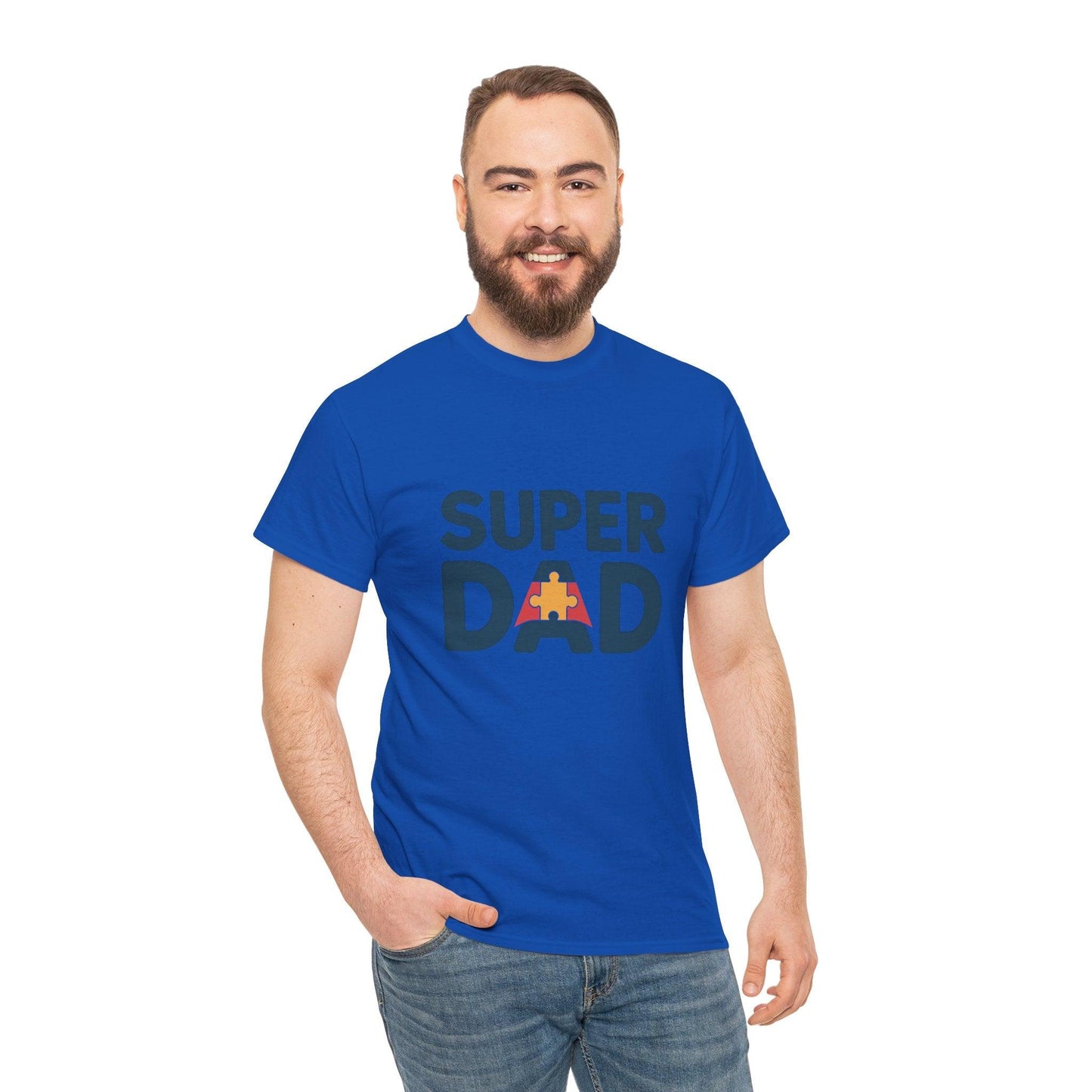 Super Dad Autism Awareness T-Shirt – Support Autism with Style - Thelittleesse