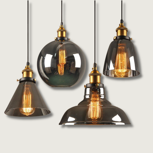 GlassHaven – Elegant Industrial Pendant Lamp