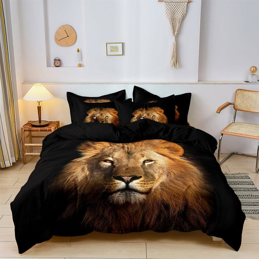 WildSafari - Duvet Cover with African Lion Print