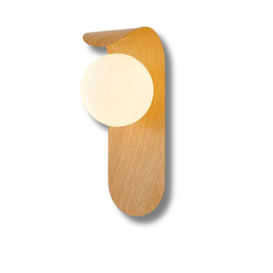 LuxeWood – Chic Walnut Wall Lamp for Unique Ambiances