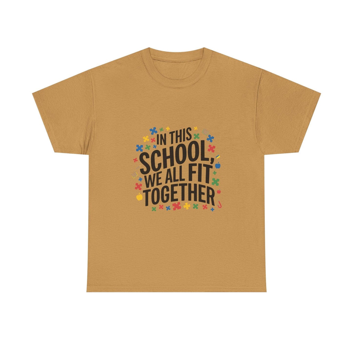 In This School, We All Fit Together" Autism Awareness T-Shirt - Thelittleesse