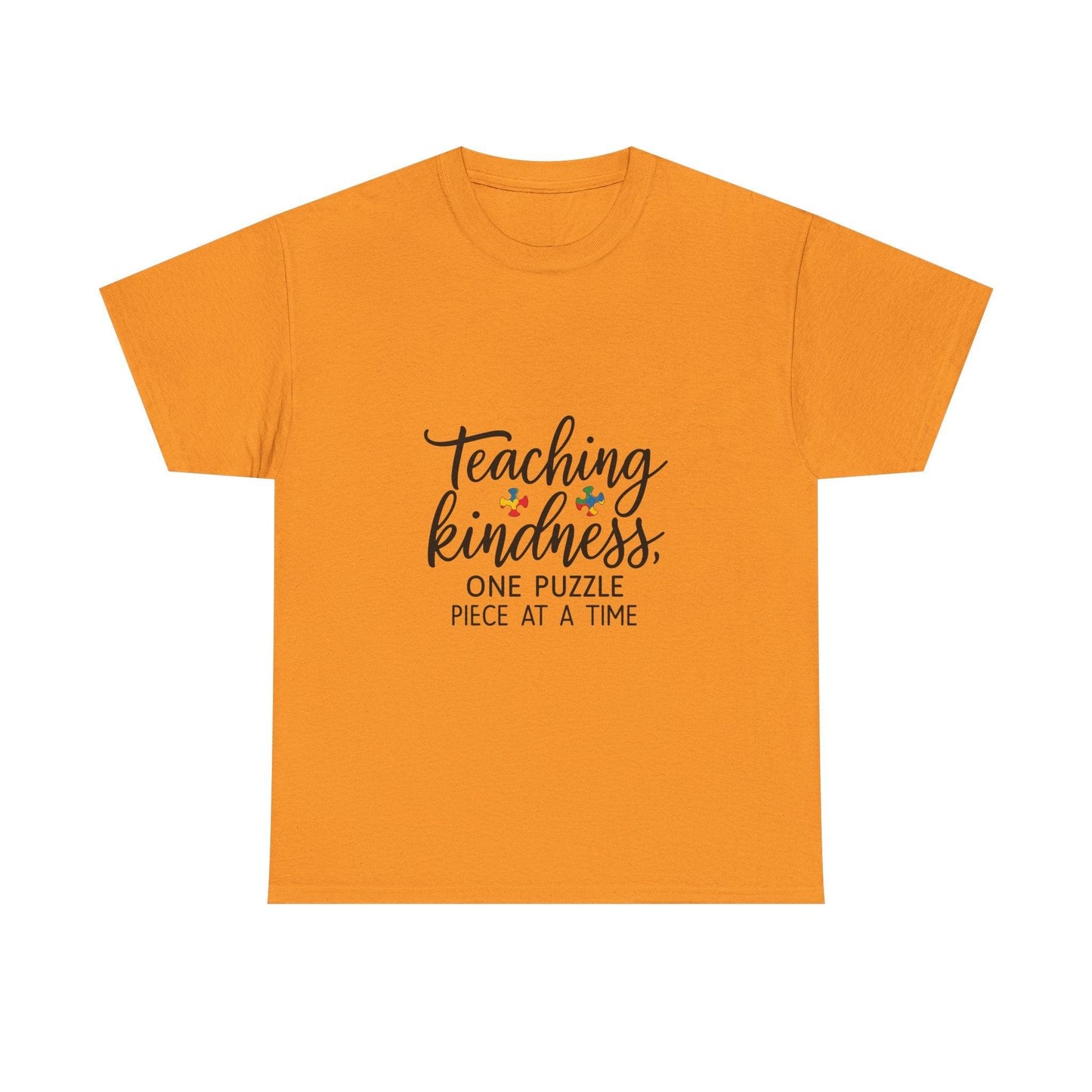 Teaching Kindness Autism Awareness T-Shirt – One Puzzle Piece at a Time - Thelittleesse