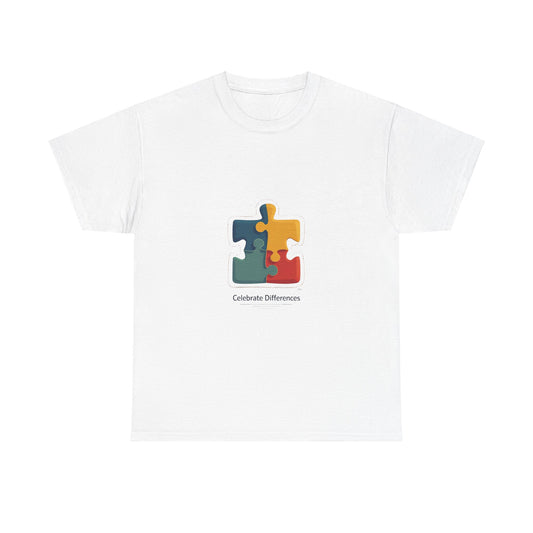 Celebrate Differences: Autism Awareness Puzzle Piece T-Shirt