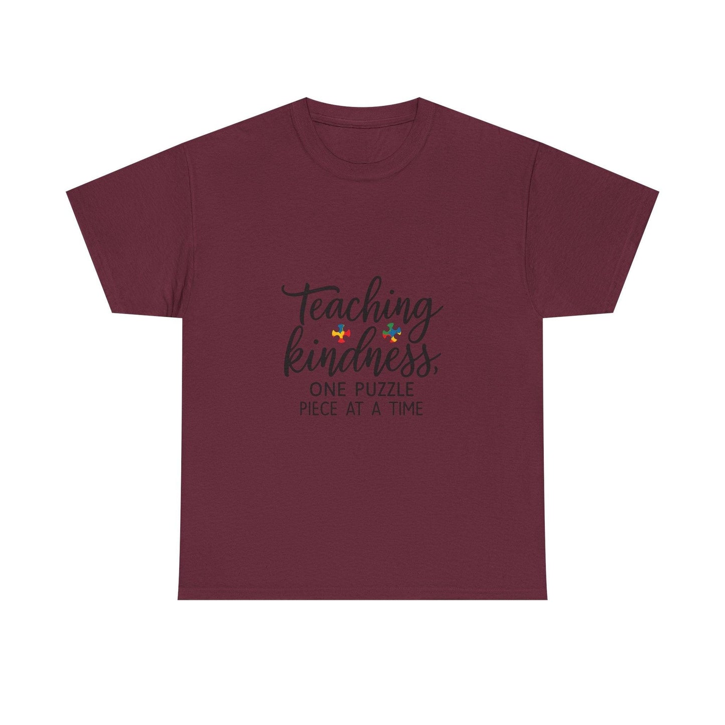 Teaching Kindness Autism Awareness T-Shirt – One Puzzle Piece at a Time - Thelittleesse