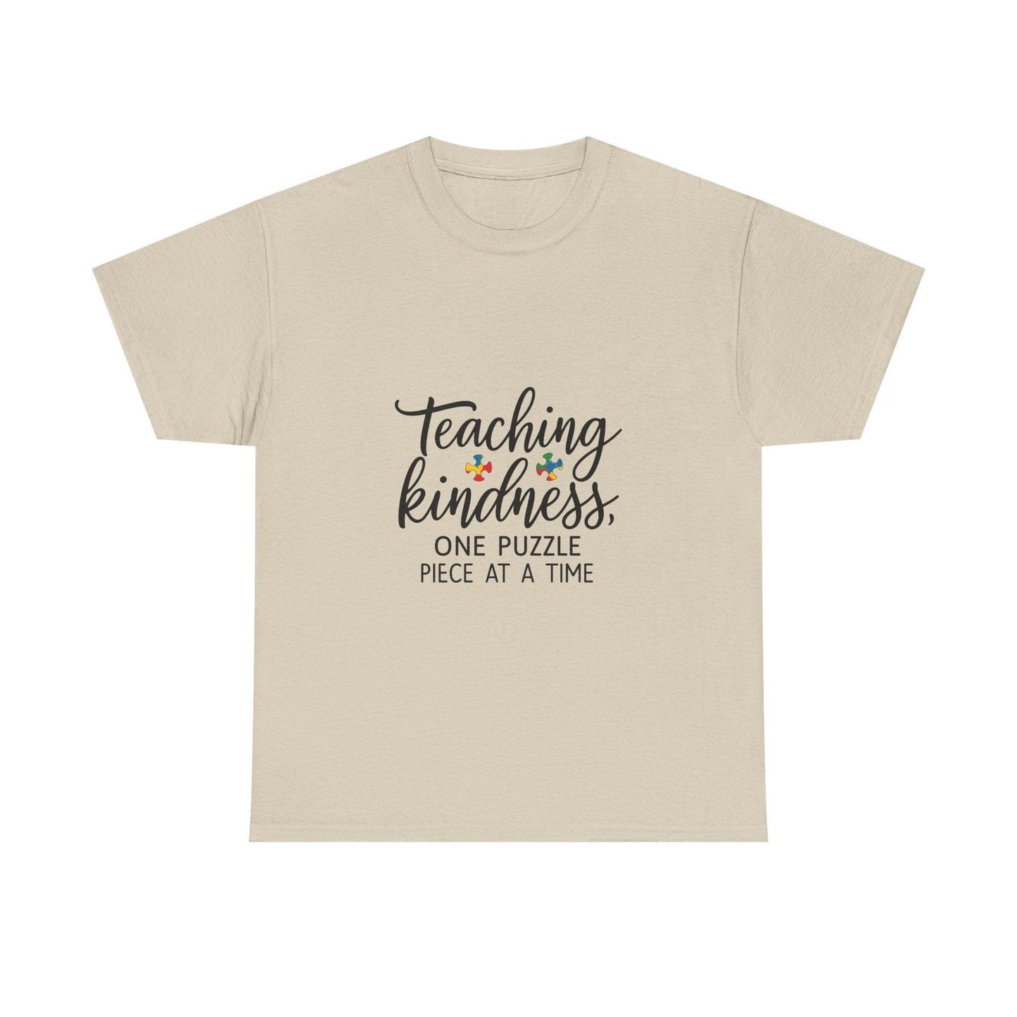 Teaching Kindness Autism Awareness T-Shirt – One Puzzle Piece at a Time - Thelittleesse