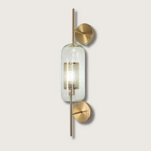 CrystalBeam – Illuminated Glass Wall Lamp for Stylish Lighting