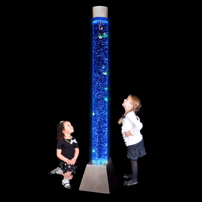 Sensory Bubble Tube for Autism – Calming LED Light with Floating Fish for Sensory Rooms