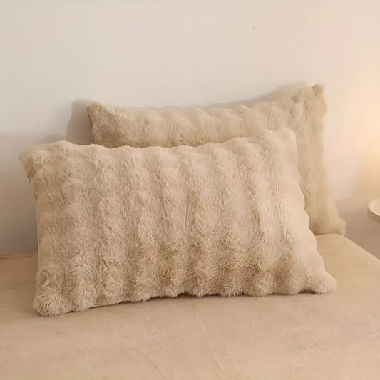 Rabbit Faux Fur Pillow Cover