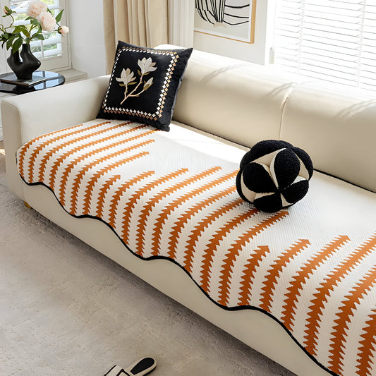 Thelittleesse™ Modern Chevron Chenille Couch Cover – Stylish Non-Slip Sofa Protector for Pets & Kids