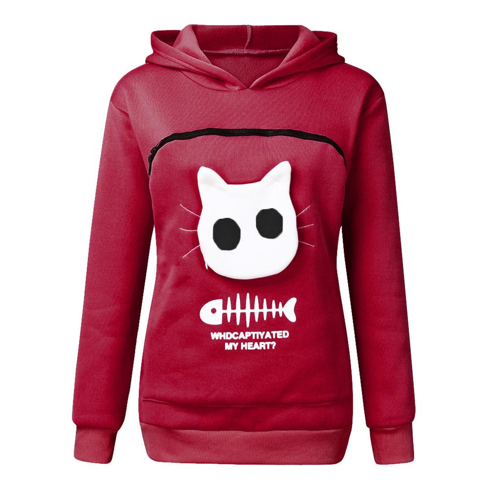 Hug Pouch Sweater for Pet Lovers – Cozy Cotton Design with Removable Lining and Kangaroo Pocket