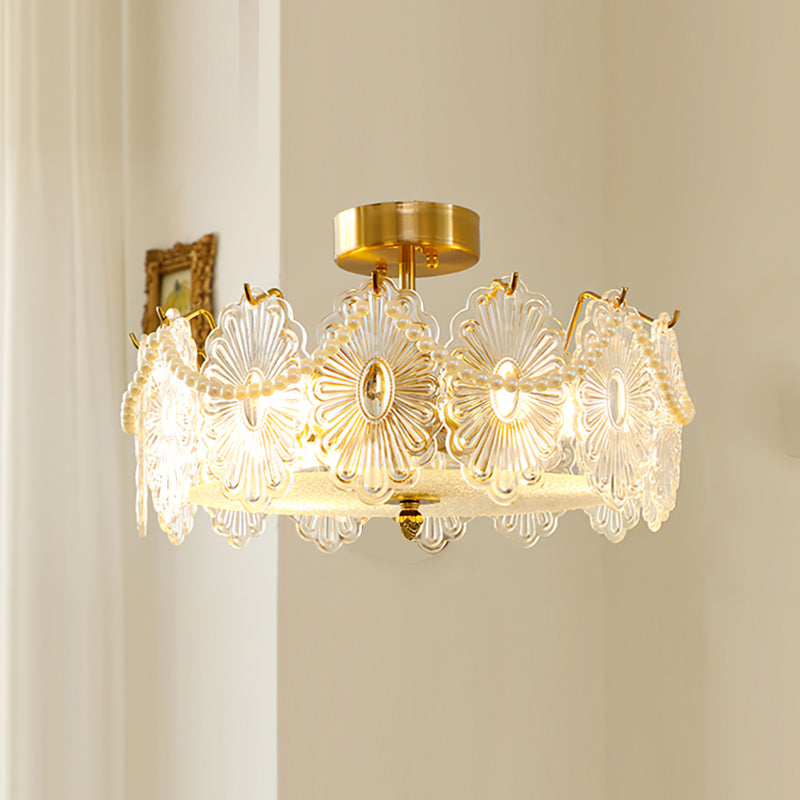 LuxeLamina - Ceiling Lamp with Clear Glass and Cozy Glow