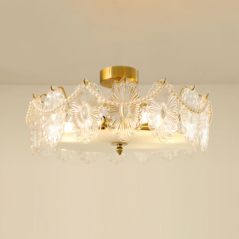 LuxeLamina - Ceiling Lamp with Clear Glass and Cozy Glow
