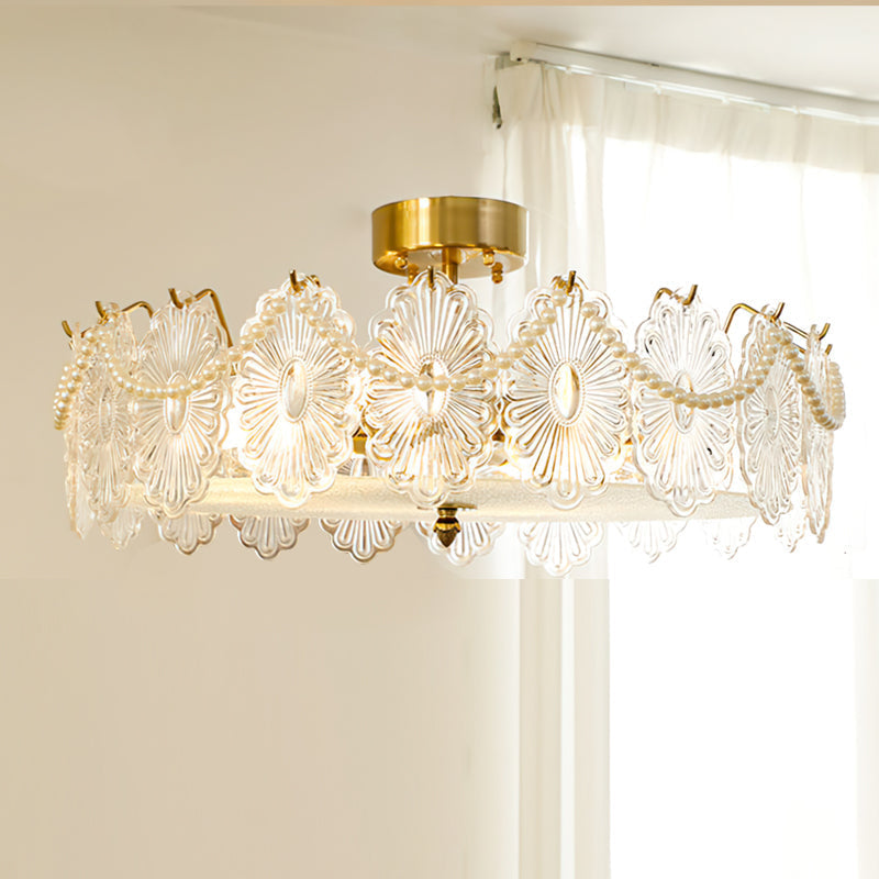 LuxeLamina - Ceiling Lamp with Clear Glass and Cozy Glow