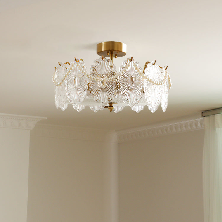 LuxeLamina - Ceiling Lamp with Clear Glass and Cozy Glow