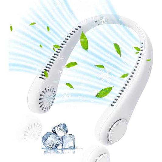 Portable Neck Fan with Adjustable Speeds – Ergonomic, Lightweight Design for Hands-Free Cooling, Long Battery Life