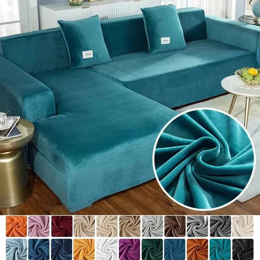 Thelittleesse™ Premium Stretch Velvet Sofa Cover – Elegant Protection & Comfort