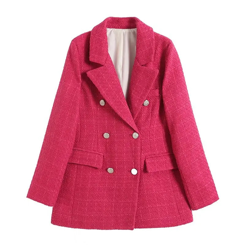 Isabella's Luxe Layer: Women's Vintage Woolen Blazer