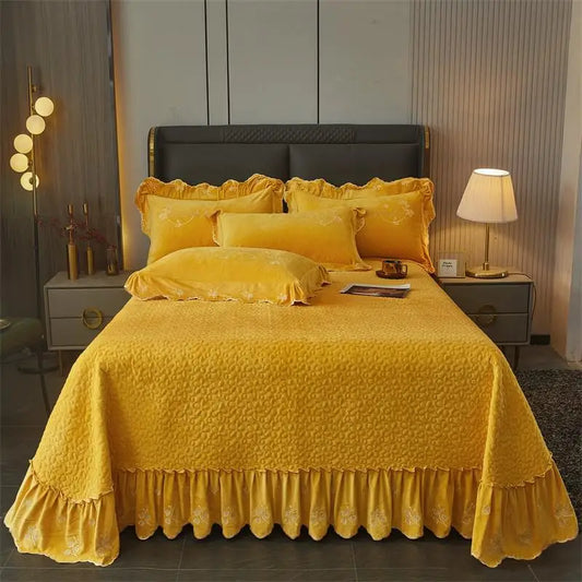 Thelittleesse™ Rustic Sunflower Bedding Set – Vibrant Comfort in Sun-Kissed Yellow