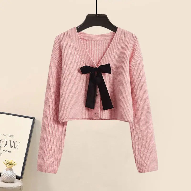 Aveline Autumn & Winter Chic: Sweater & Strap Skirt Set
