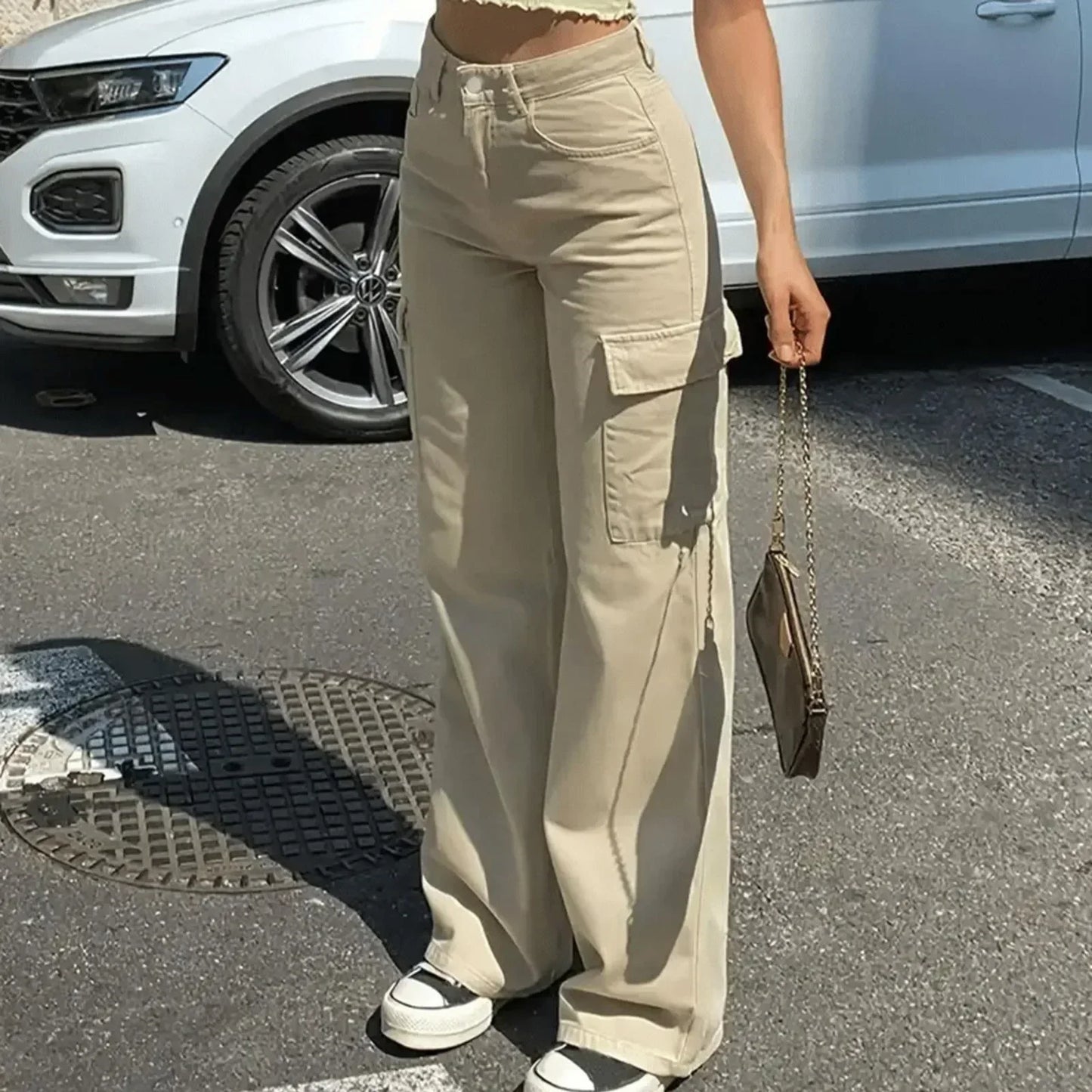 Milly - Adjustable Waist Cargo Pants - Stylish & Functional