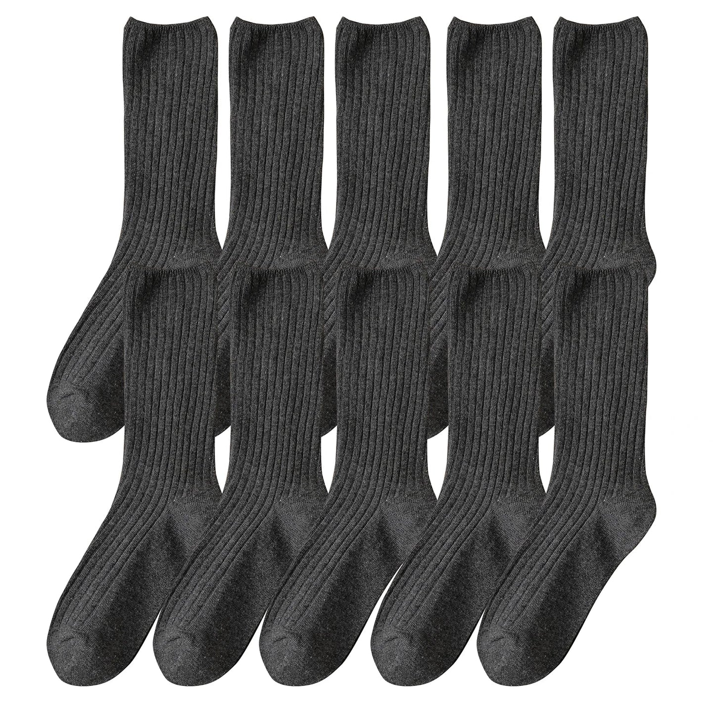 Retro Cotton Loose Socks – 10 Pairs of Autumn & Winter Warmth