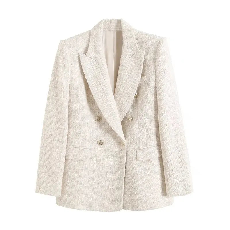 Isabella's Luxe Layer: Women's Vintage Woolen Blazer
