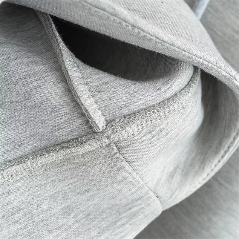 Leila Women's Oversized Zip-Up Jacket | Winter High Street Style Hoodie | Double Pockets Casual Outerwear