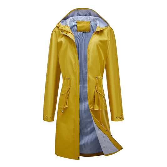 Lisa: Waterproof Hooded Trench Coat/Jacket- Women's Autumn Windbreaker