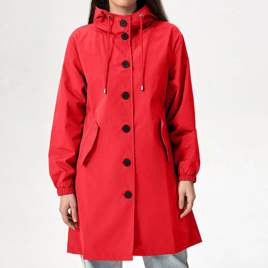 Alyssa: Womens Hooded Raincoat/jacket: wind and waterproof