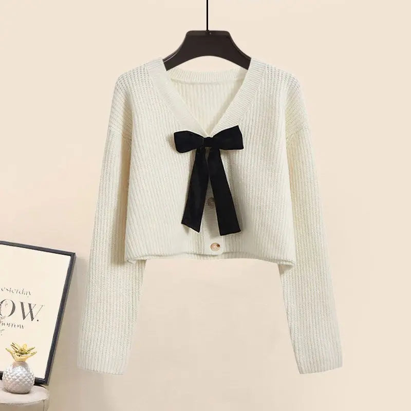 Aveline Autumn & Winter Chic: Sweater & Strap Skirt Set
