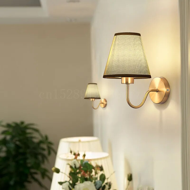 RusticGlow - Wandlamp van Stof in Amerikaanse Stijl