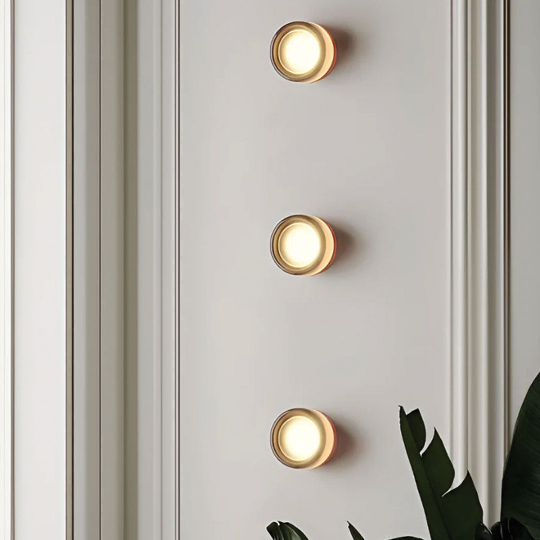 Thelittleesse™ Dimple Wall Lamp – Modern Glass & Metal Sconce for Contemporary Interiors