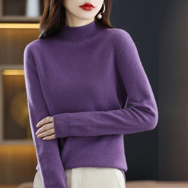 Sarah: Women's 100% Pure Wool Cashmere Sweater for winter and autumn