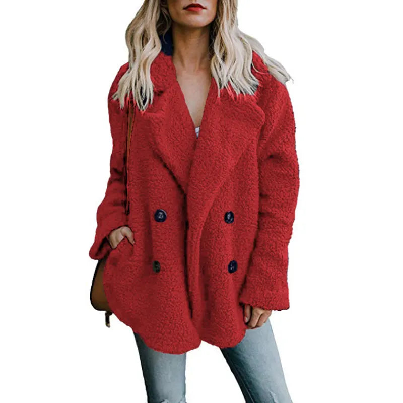 Elena: Faux Fur - Warm Autumn Winter Teddy Coat/Jacket
