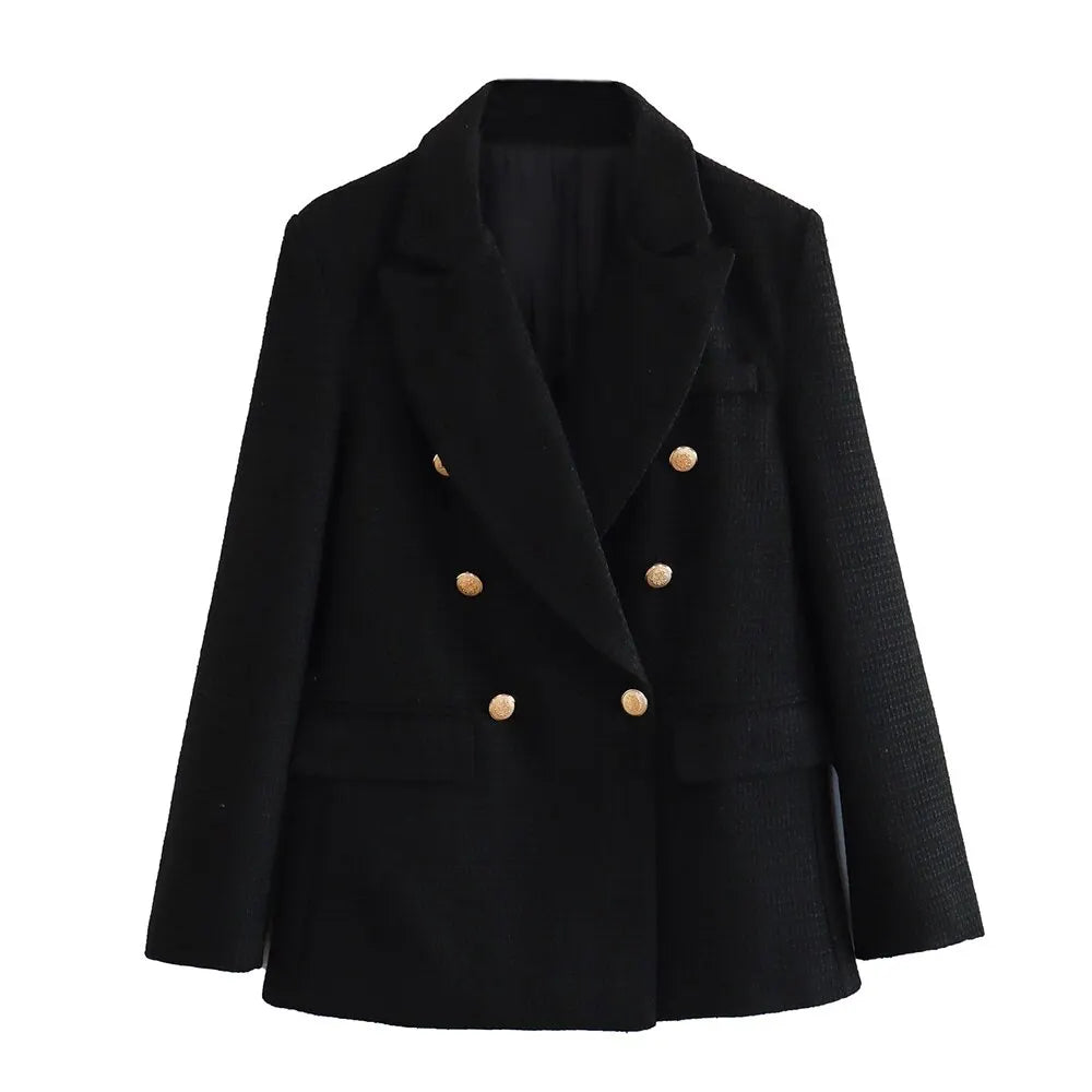 Isabella's Luxe Layer: Women's Vintage Woolen Blazer