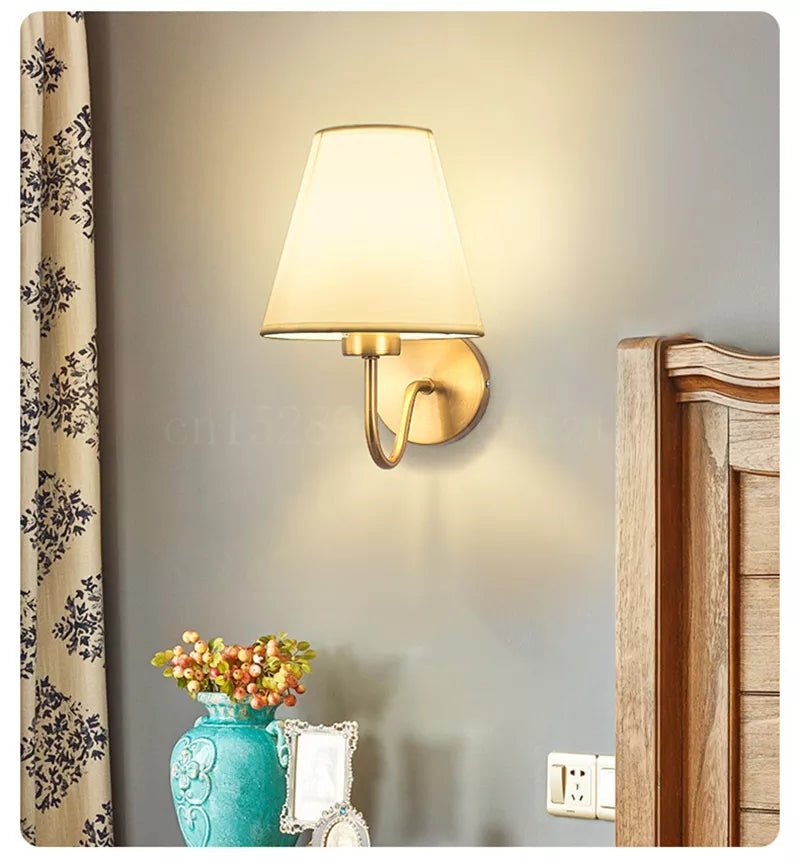 RusticGlow - Wandlamp van Stof in Amerikaanse Stijl