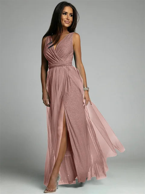 MysticCharm – Sophisticated Mesh Panel Dress