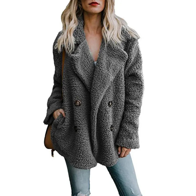 Elena: Faux Fur - Warm Autumn Winter Teddy Coat/Jacket