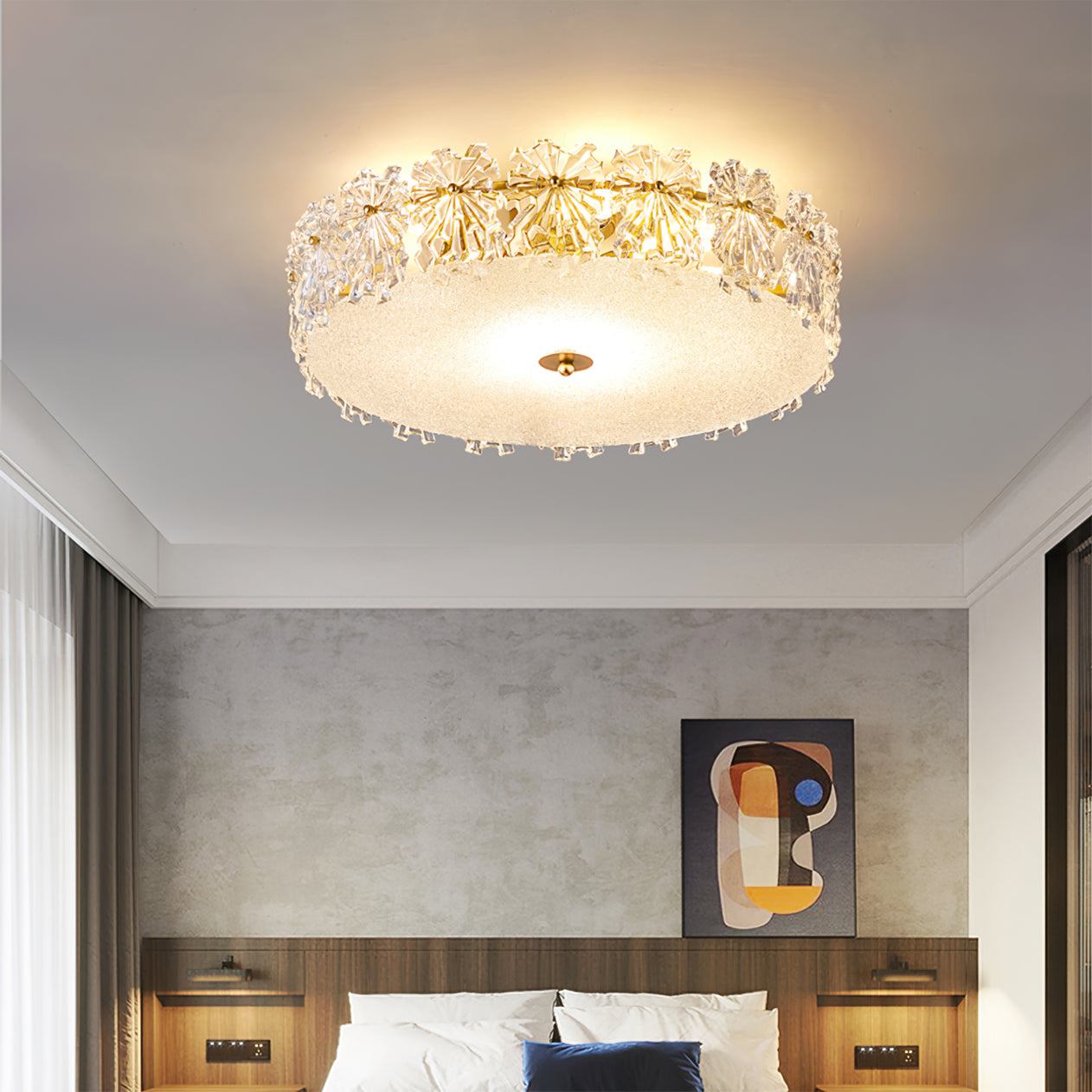 FlurryLuxe - Ceiling Light with Elegant Snowflake Motifs
