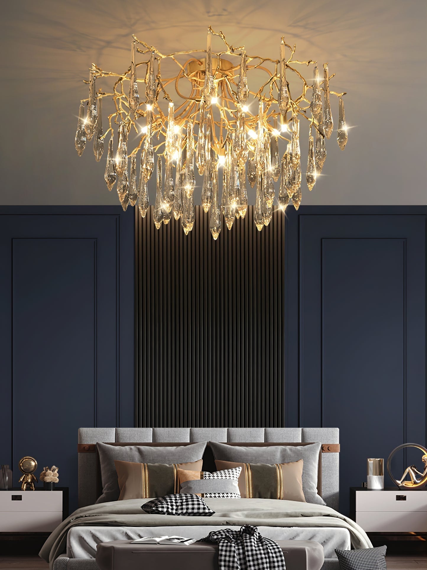 CrystalGlow - Ceiling Lamp with Radiant Droplet Crystals