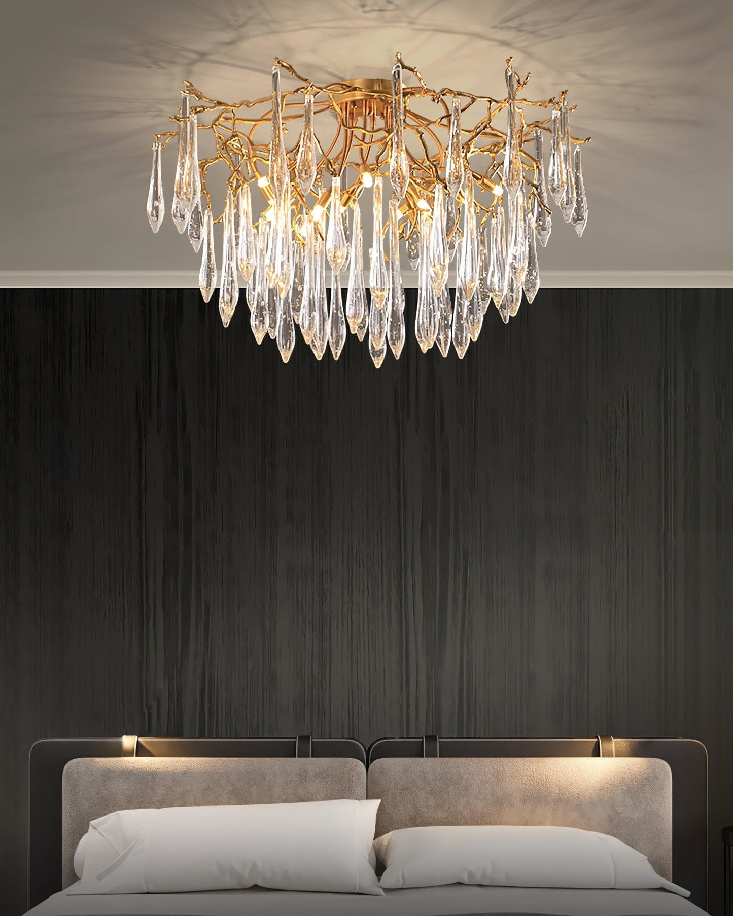 CrystalGlow - Ceiling Lamp with Radiant Droplet Crystals
