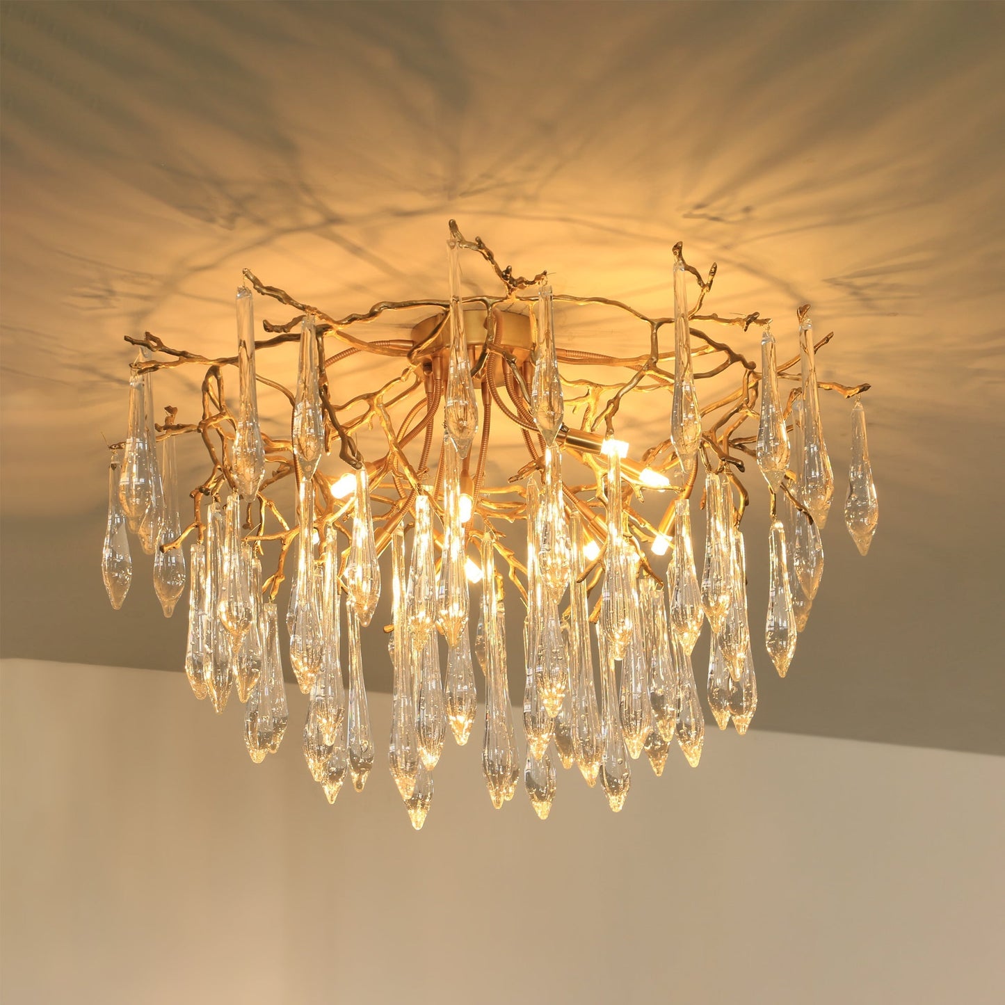 CrystalGlow - Ceiling Lamp with Radiant Droplet Crystals