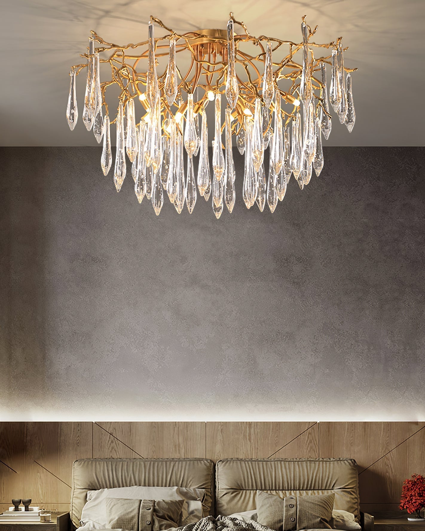 CrystalGlow - Ceiling Lamp with Radiant Droplet Crystals