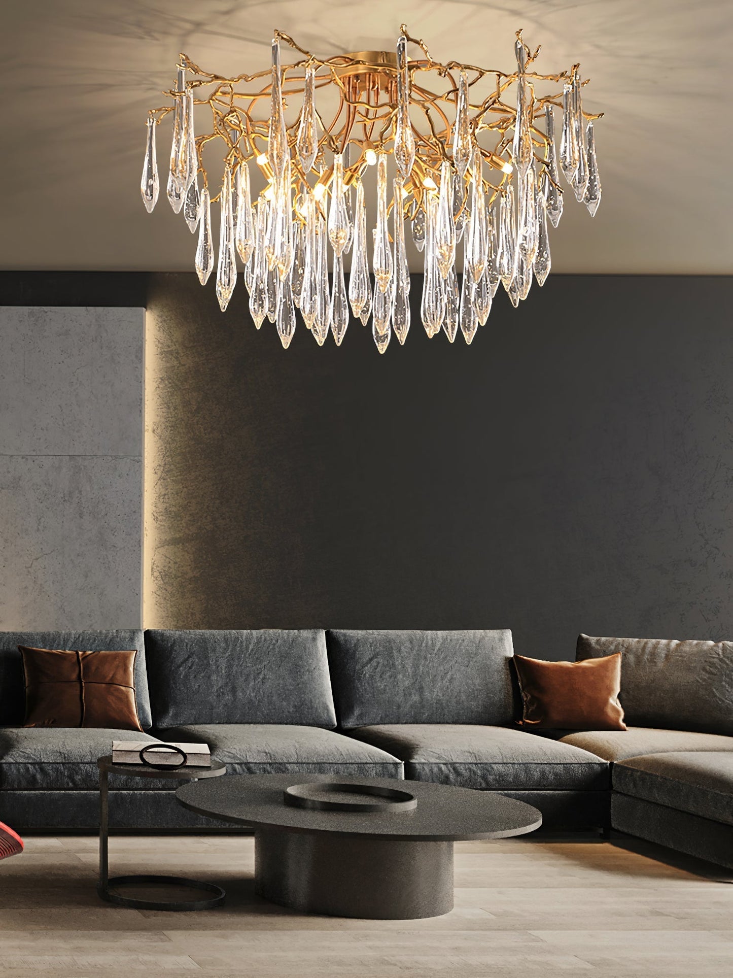 CrystalGlow - Ceiling Lamp with Radiant Droplet Crystals