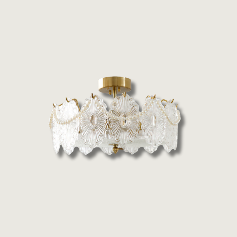 LuxeLamina - Ceiling Lamp with Clear Glass and Cozy Glow