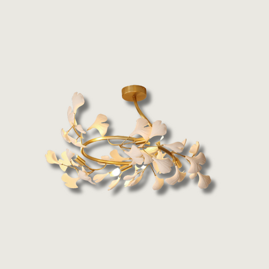 LuxeGingkoLeaf - Ceiling Lamp with Gingko Leaves Design and Subtle Radiance